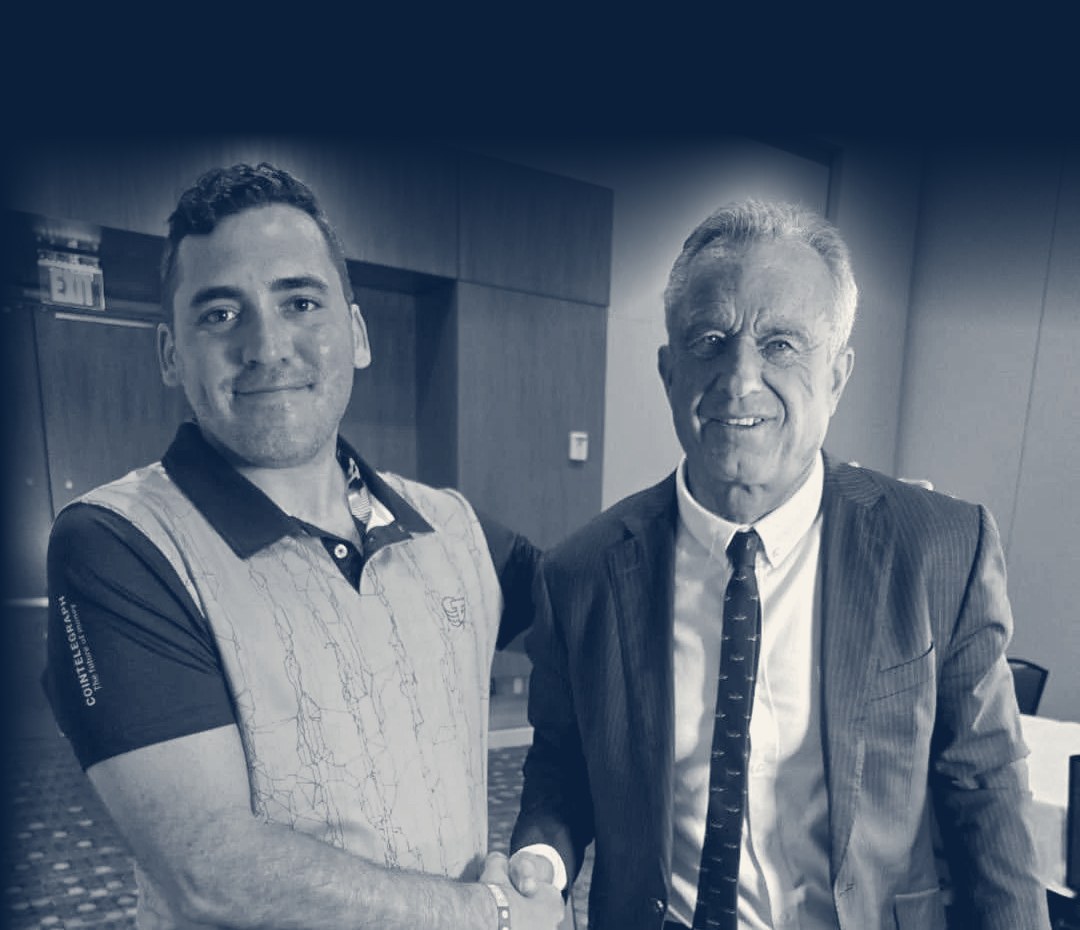 Kyle White with Robert F. Kennedy Jr. at Bitcoin 2024